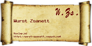 Wurst Zsanett névjegykártya